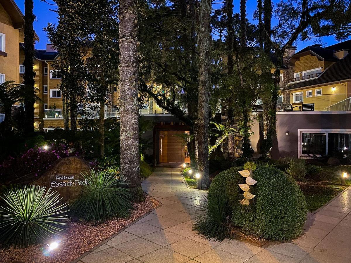 Casa De Pedra - 301D - Apto Com Piscina Em Gramado Exteriör bild